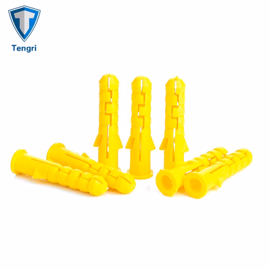 Colorful Plastic Screw Anchor Expansion Anchors Drywall Wall Plug Nylon Fisher Plug Fixing Furniture Screws Solid Wall Anchor Plug for Concrete Construction