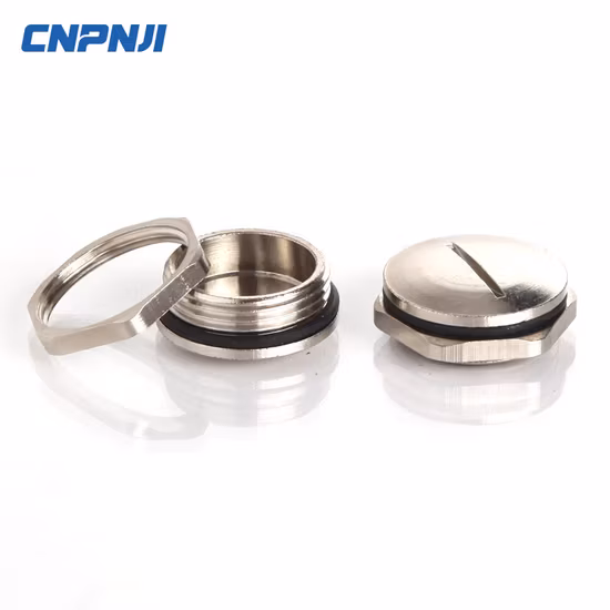 M12 Metal Cap Brass Cable Gland Metal Screw Plug